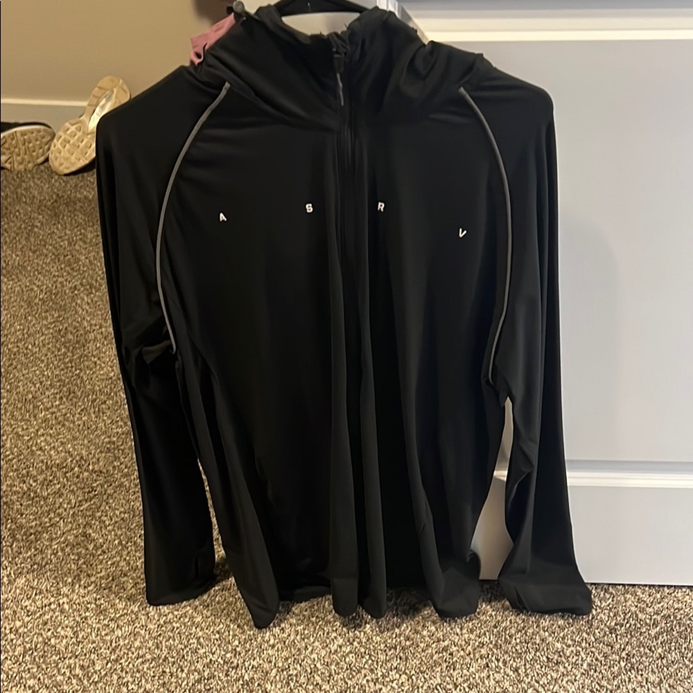 ASRV Black Full-Zip Hoodie Large DSG-0464